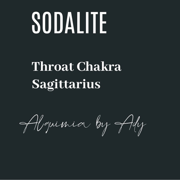 Sodalite carved donut sterling silver pendant necklace/worry stone - Picture 3 of 5